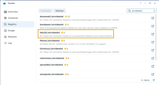 Synology AirVideoHD Docker - Graphical Install without SSH cover thumbnail