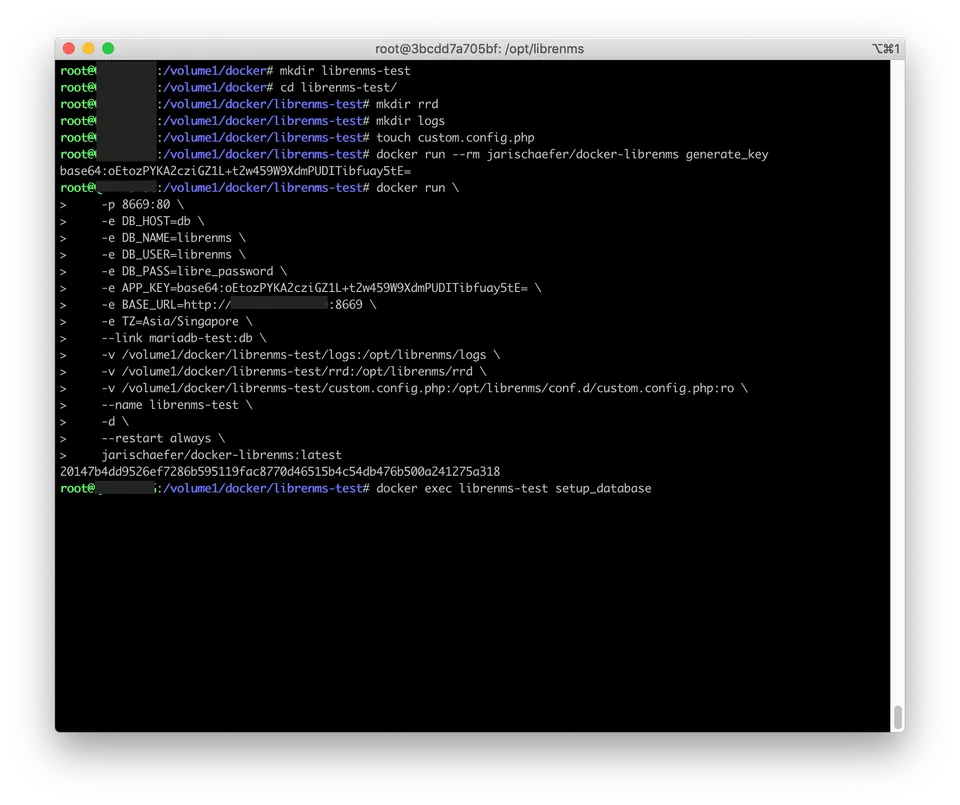 Photo - Installing LibreNMS Container