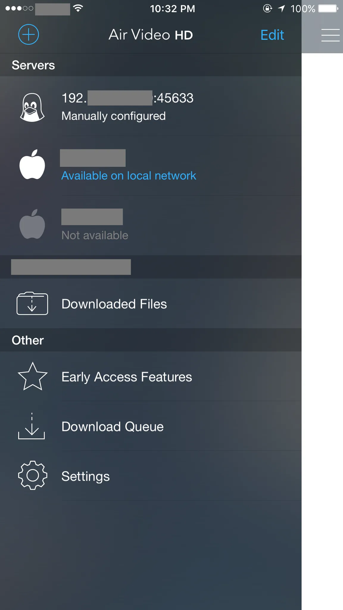 Photo - iPhone access to AirVideoHD Docker
