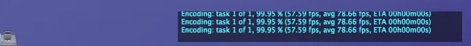 Photo - GeekTool current encoding status