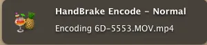 Photo - Notification - Start of encoding