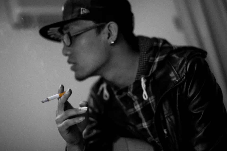 Photo - Musician and Cigarette - Somehow they always go together