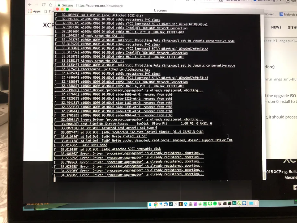 Photo - XCP-ng Installation stuck for console serial port