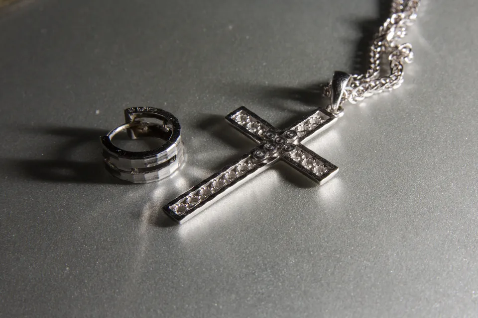 Photo - Earring and Cross
