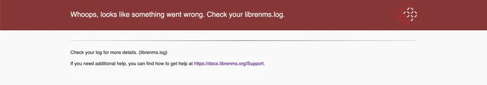 Photo - LibreNMS Error